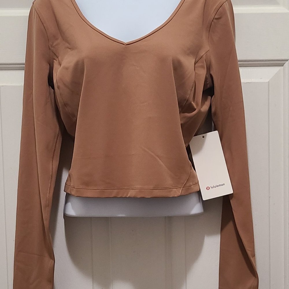 Lululemon Nulu Buttery Soft Weightless Align Long Sleeve Cropped Slim Fi…